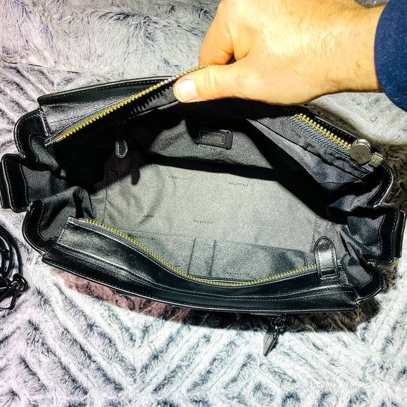 NWOT - COACH MATTE BLACK SWAGGER IN NUBUCK PEBBLE LEATHER (F34408) - Picture 12 of 12